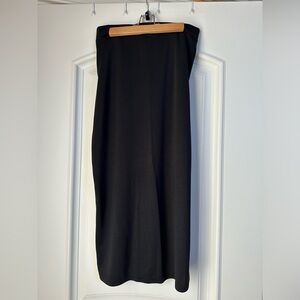 Black Long Skirt with Slit